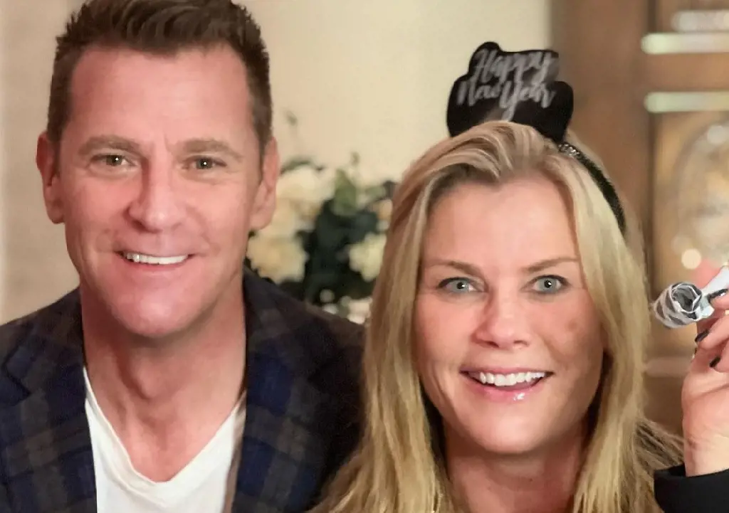 Days of Our Lives star Alison Sweeney with her husband David Sanov. 