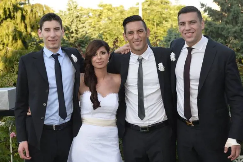 Milan Lucic attending his brother's wedding in Serbia