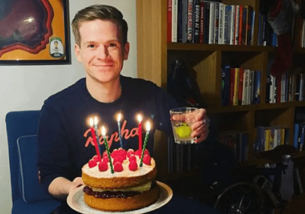 Nick Eardley celebrating his birthday on December 12