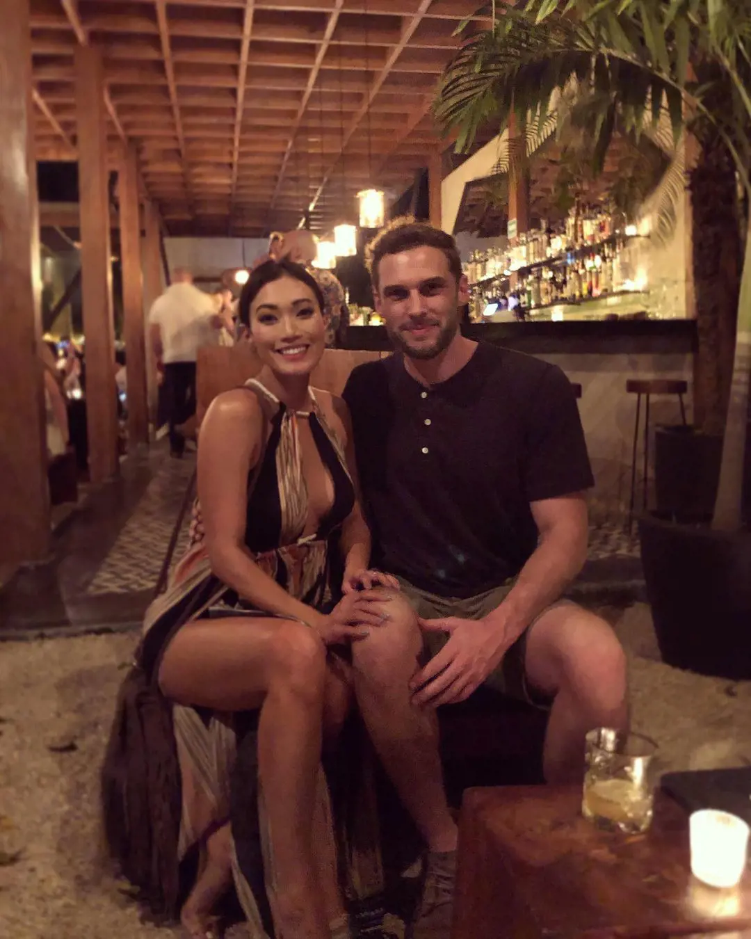Catherine with her ex-partner Brad on their date at Tulum 