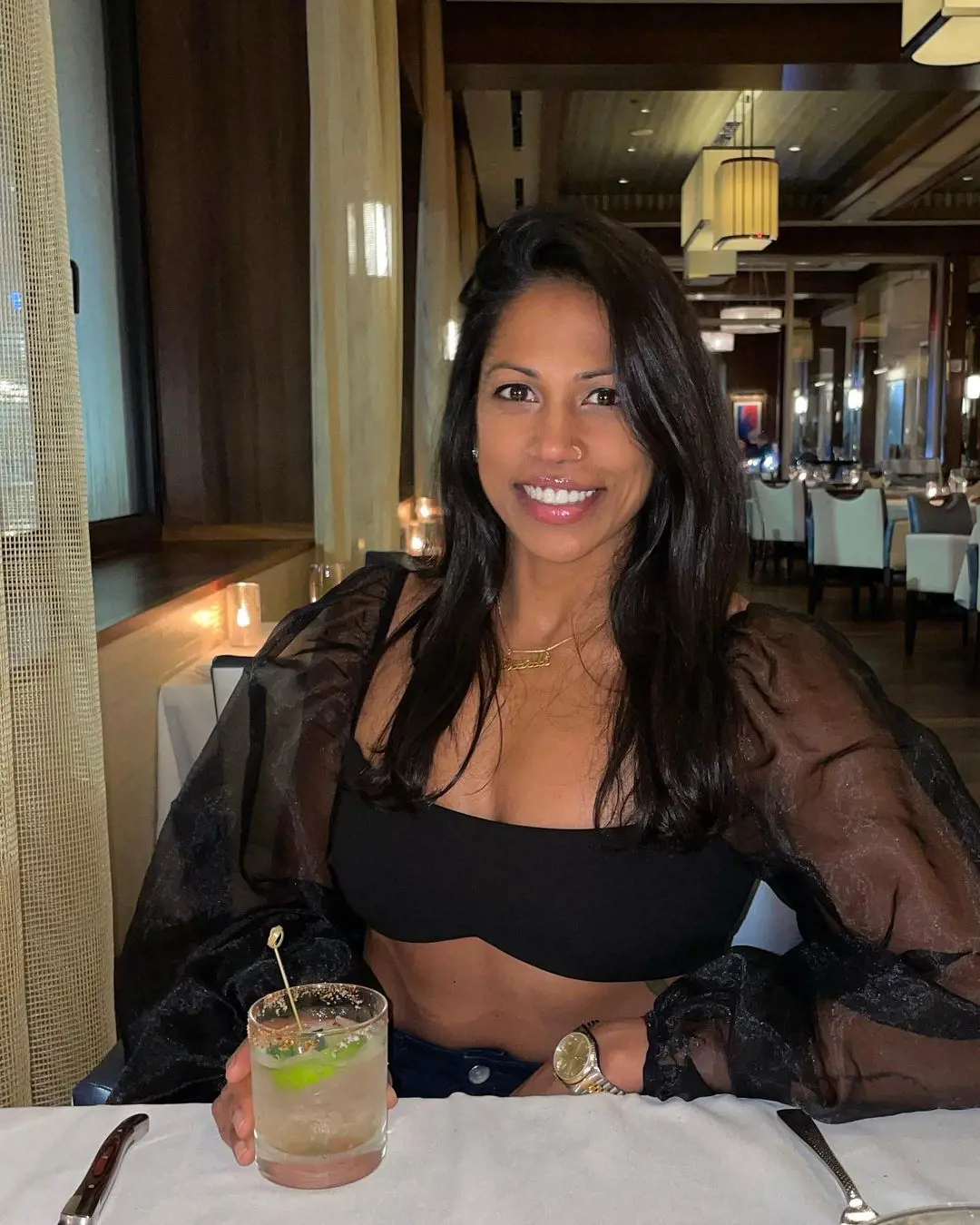 Natalie shared her photo at a beautiful date night in Hard Rock Hotel