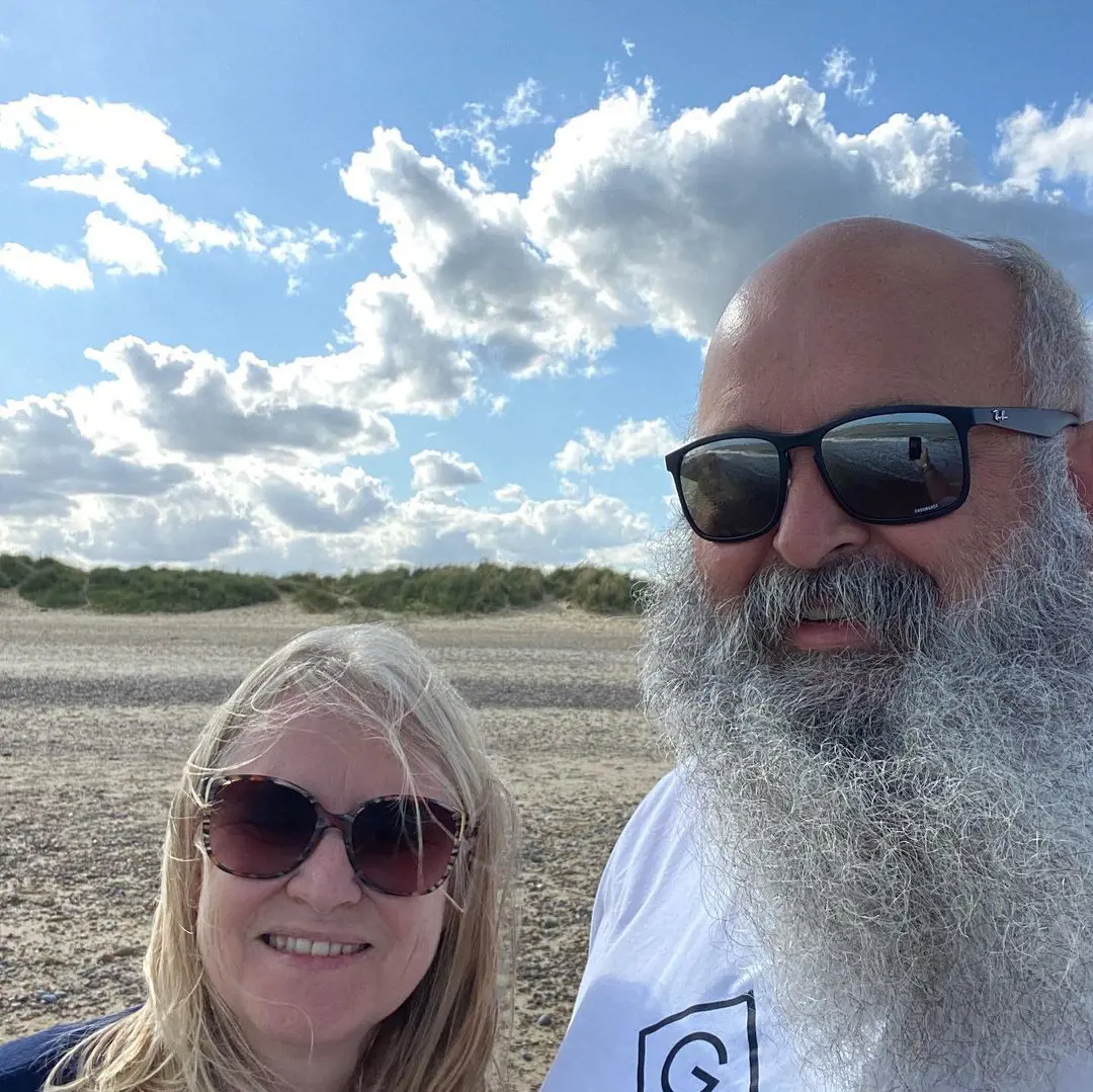 Mel and Neil took a selfie at South World Beach on August 6, 2021