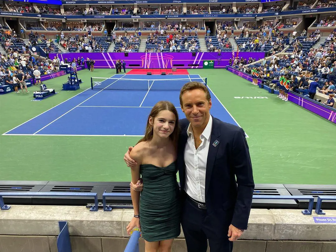 Alessandro and his daughter May at the USOpen Grand finals on September 2022