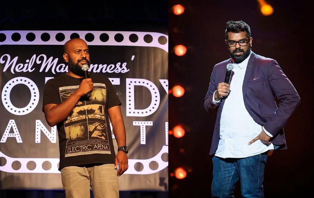 Both Dinesh (left) and Romesh (right) are stand-up comedians