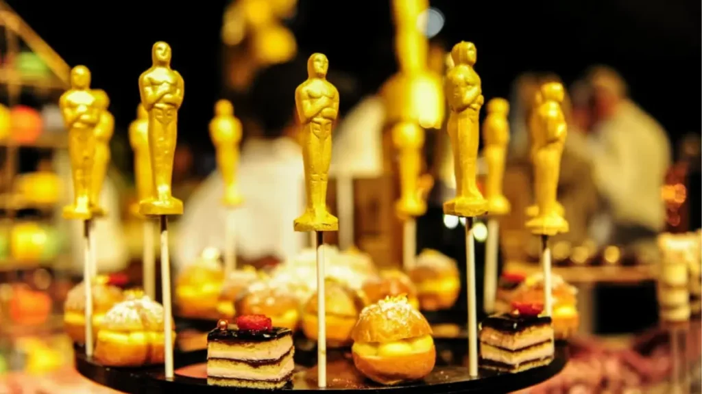 Oscars after party food, Oscars Governors Ball menu, chocolate Oscar desserts, what celebrities eat at Oscars, Hollywood after party food, Oscars 2026 party menu, celebrity party food, Governors Ball chocolate Oscars, Academy Awards after party, Hollywood celebrity food
